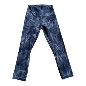 Lululemon Align Crop 21" in Diamond Dye Asphalt Grey True Navy Size 4